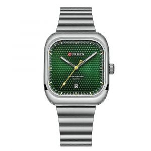 Curren 8460 Casual Bracelet En Acier Carr&eacute; Hommes Montre &Agrave; Quartz - Neuf