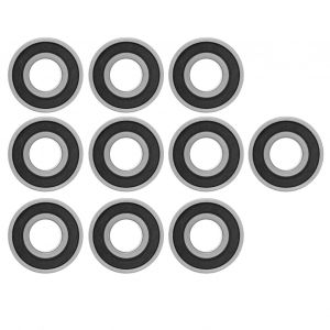 Lot de 10 roulements a billes a gorge profonde en acier noir 6202-RS, 15 mm - Neuf