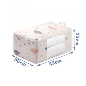 Sac de rangement pour vêtements et couette, organisateur résistant à l'humidité, sacs de tri de couverture de grande capacité, placard anti-poussière, rangement sous le lit-1PCS 50L Beige - Neuf