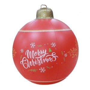 60cm De No&euml;l G&eacute;ant De La Lumi&egrave;re Jusqu'pvc Ballon Gonflable, Gonflable Ext&eacute;rieure De L'ornements Avec Built-In Led Pour La D&eacute;coration De La Maison, Cadeau Pour Les Enfants - Neuf