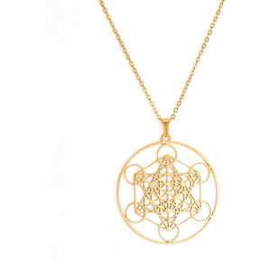 Kal-Collier Cube De Métatron Cube De Métatron Pendentif Géométrie Sacrée Sceaux De L'archange Ange Métatron Colliers De Déclaration Talisman De Protection Spirituelle - Neuf