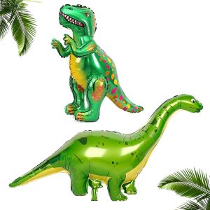 CAUC-Ballon Dinosaure, Grand Dinosaure Ballon Decoration Anniversaire Dinosaure Deco F&ecirc;te Quotidienne 2pcs - Neuf