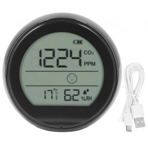 XYONG Detecteur de dioxyde de carbone infrarouge P8, moniteur de CO2, testeur de qualite de l'air, de temperature et d'humidite pour laboratoire, noir - Neuf