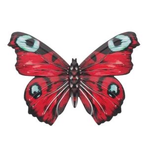 D&eacute;coration murale ext&eacute;rieure Papillon D&eacute;coration M&eacute;tal Papillon D&eacute;cor rouge - Neuf