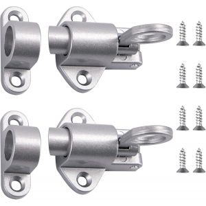 Bounce le Verrou de la Porte 2PCS Automatique du Verrou de la Porte Automatique Loquet Loquet de la Porte Boulon à Vis du Loquet de Porte pour la Chambre à coucher Armoires de Cuisine (Gris) - Neuf