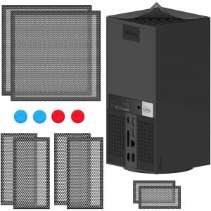 Filtre anti-poussi&egrave;re pour Xbox Series X,Couvercle du filtre anti-poussi&egrave;re pour le coffre/&eacute;vent Couvercle anti-poussi&egrave;re pour la console Xbox Series X (2 ensembles) Plus : avec 4 capuchons pour poig - Neuf