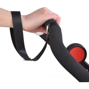 Dragonne de s&eacute;curit&eacute; pour poussette - Noire, harnais de s&eacute;curit&eacute; avec crochet de ceinture antid&eacute;rapant pour la protection de l'enfant - Neuf