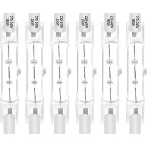 Kal-Ampoule Halogène R7s 78mm 150w 230v, Ampoule J78 Dimmable Halogene 2800k Blanc Chaud, Convient Pour Les Lampadaires, Les Eclairages Paysagers, Pack De 6 - Neuf