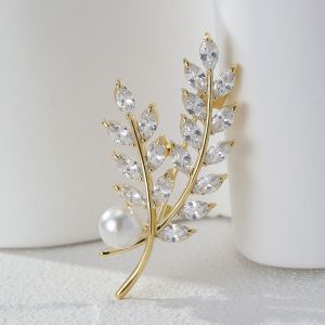 Cadeau De No&euml;l - Broche En Perles D'&eacute;pi De Bl&eacute; - Neuf