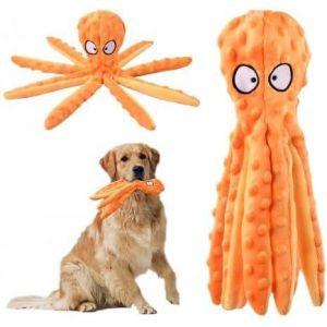 Poulpe Grin&ccedil;ant Pour Chien-Jouet &Agrave; M&acirc;cher Interactif Durable Non Farci Avec Papier Froiss&eacute;-Pour Animaux De Compagnie - Neuf