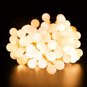 Guirlande Lumineuse Globe Interieur, 5m 50 Led &Agrave; Pile, Blanc Chaud, Guirlande Led Boule, D&eacute;coration Int&eacute;rieure Salon, Salon - Neuf