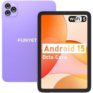 CHECARZHN--NO1-Tablette 10 Pouces Android 15, Tablettes 8Go Ram + 128Go Rom(Tf Extensible 1To), Octa-Core, 6000Mah, Gms Tablette Tactile, Widevine L1, 5G Wifi Bifréquentiel, Bt 5.0, Type-C (Violet) - Neuf