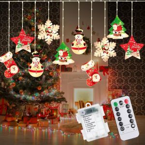 JGD-Rideau Lumineux, Rideau Lumineux Interieur, Guirlande LED Interieur 8 Modes d'Eclairage, Pour Les Fêtes de Noël, Le Mariage, La Fête, Et Le Décor de Votre Chambre et Jardin - Neuf