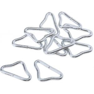 20 Pi&egrave;ces En Acier Inoxydable Triangle Ring Buckle V- Rings Pour Trampoline Spare Trampoline Mat Craft - Neuf