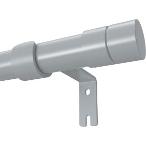 Tringle à rideaux extensible en métal robuste pour fenêtre-81 à 361 cm-Pour rideaux à ?illets de 20 mm de diamètre-Gris - Neuf