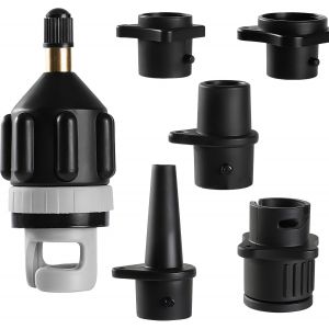 Letnerny-Adaptateur De Pompe Sup - Adaptateur Pour Compresseur - Pompe Sup Électrique - Accessoire De Pompe Sup - Avec 4 Buses De Pompe À Air - Pour Kayak, Dingy, Bateau De Paddle, Planche De Stand U - Neuf