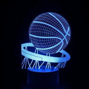 Tianyi-Veilleuse Enfant Basketball 3d, Basketball Cadeau Ado Garcon,Lampe De Chevet Enfant 7 Couleurs, Alimentée Par Pile/Usb, Deco Chambre Garcon Fille,Cadeaux De Anniversaries Noël - Neuf