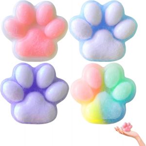 KAL-Fufu Squishy Lot De 4 Jouets Anti-Stress Faits &Agrave; La Main Motif Pattes De Chat Pour Soulager Le Stress Cadeau Pour Gar&ccedil;ons Et Filles - Neuf