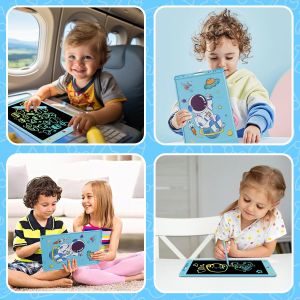 16 Pouces Tablette d'&eacute;criture pour Enfants, Tablette de Dessin LCD Tableau, avec Fonction de Verrouillage D'effacement, Cadeau Surprise pour Filles Gar&ccedil;ons de 2-8 Ans (Bleu) - Neuf