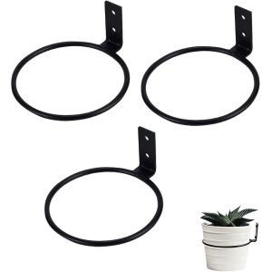 KALANKA-Lot de 3 supports muraux pour pots de fleurs - Support mural extérieur - Support mural pour pot de fleurs - Support mural pour plantes - Pour jardin, balcon, jardin, balcon - Neuf