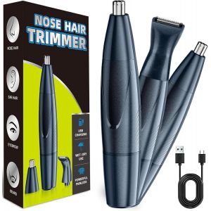 Tondeuse Nasale Pour Homme Et Femme - Ipx7 &Eacute;tanche 3 En 1 - Tondeuse Nez Et Oreilles / Sourcils Avec Charge Rapide Usb - Pr&eacute;cision Sans Douleur Pour Les Soins Du Visage - Neuf