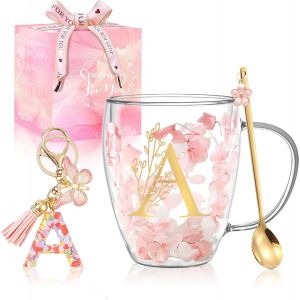 ERYI-Cadeau Femme Tasse Double Paroi Personnalisable Cadeaux Anniversaire Femme Tasse A Cafe Idee Cadeaux Meilleure Amie Collègue Soeur Verre Tasse A The Cadeau Mariage Noel Fete Des Meres Saint Vale - Neuf