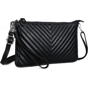 TZF-Befen Sac à bandoulière en cuir véritable pour femme avec bandoulière et sangle de poignet - Neuf