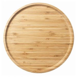Ronde En Bois Plateau En Bois Plateau De Service Pour Les Fruits Et Le Pain De 13,8 Pouces Charcuterie Conseil - Neuf