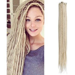 Ershi-24 Pouces 20 Brins/Paquet Extensions De Dreadlocks Synthétiques Minces 0,6 Cm Cheveux Tressés Au Crochet Dreads Douces Dread[2 - Neuf