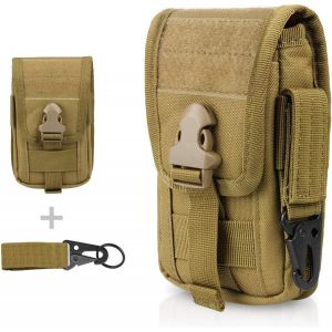Kalanka-Pochette Téléphone Portable Tactique Sacoche Ceinture Homme Poche Molle Edc Gadget Étui Pour Téléphone Militaire Mini Sac Ceinture Tactique Pour Sport Plein-Air,Avec Porte-Carte - Neuf