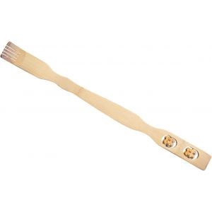 Kal-&reg; Eco Gratte-Dos Avec Rouleaux De Massage | D&eacute;tente Et Bien-&Ecirc;tre Pour Votre Dos | 100% Bambou Naturel | L&eacute;ger, &Eacute;cologique Et Durable | Longueur 46 Cm - Neuf