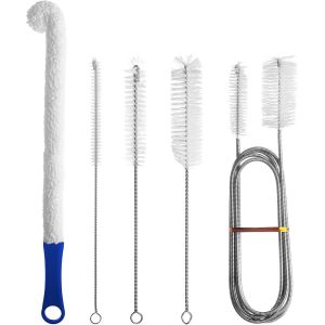 Kit De Nettoyage Pour Narguilé - Brosse De Nettoyage De Pipe De Qualité Supérieure Pour Nettoyer Sans Effort Les Zones Difficiles D'accès Dans Les Tuyaux D'eau, Les Bouteilles Becs Aquariums - Neuf
