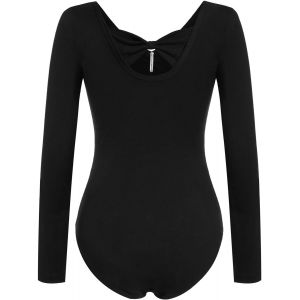 Asfasfq-Justaucorps Gymnastique Fille Justaucorps Ballet Danse Manches Longues Vêtements Ballet Fille Coton - Neuf