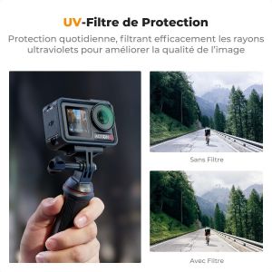 Uv Filter Protection Compatible With Dji 0smo Action 4/0smo Action 5 Pro - Neuf
