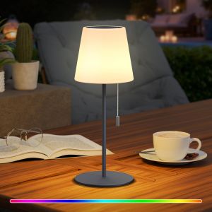 Lampe De Table Solaire D'ext&eacute;rieur Avec Interrupteur &Agrave; Tirette Et T&eacute;l&eacute;commande, Sans Fil, Portable, Lampe De Table Led, Couleur Changeante, Rvb, &Eacute;tanche Ip44, Pour Jardin, Balcon, Terrasse - Neuf
