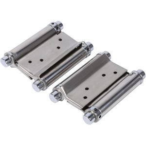 Charni&egrave;re en Acier Inoxydable, Charni&egrave;res de portes, 2pcs 3'' Pouces &agrave; Double Action Charni&egrave;re &agrave; Ressort, pour Portes int&eacute;rieures et ext&eacute;rieures armoires de Cuisine - Neuf