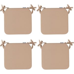 Ulteronixshop-Galettes De Chaise De Jardin - Int&eacute;rieur Et Ext&eacute;rieur R&eacute;sistant &Agrave; L'eau - D&eacute;houssable Et Lavable Avec Bandes De Fixation - Aussi Pour Cuisine Et Terrasse - 4 X Coussins De Chaise - Beig - Neuf