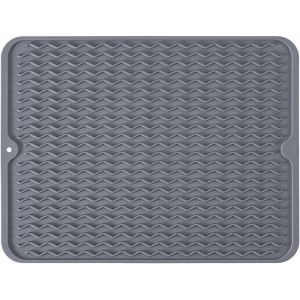 Tapis &Eacute;gouttoir &Agrave; Vaisselle En Silicone, Antid&eacute;rapant Et Facile &Agrave; Nettoyer (30 X 40 Cm) - Neuf