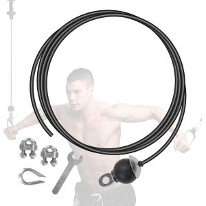 Câble De Gymnastique,Corde Fil D'acier Cable Machine Musculation Remise En Forme Diy Lat Home Gym Accessoires Poulie Fitness Peut Être Utilisé Pour Exercer Les Muscles - Neuf