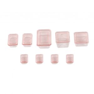 Lot de 9 boites de conservation pour maison de poupee, 1:6 et 1:12, contenants a fruits pour la conservation des aliments, decoration de table a manger, rose - Neuf