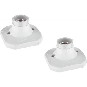 Kal-2 Pièces Plafonnier/Douille De Lampe Elektra, Porcelaine, Blanc, 1x E27 Max. 60w - Neuf