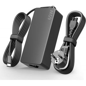 65W 45W USB C Laptop Charger Type C for Lenovo ThinkPad T480 T580 E480 E580 E580 Yoga Chromebook Latitude XPS,HP Spectre,ASUS,Acer 20V 3.25A Adapter - Neuf