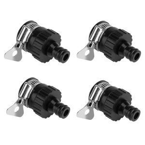 Raccord de robinet d'eau universel pour tuyau d'arrosage, connecteur rapide, flexible, pour lavage de voiture, pelouse, tuyau d'arrosage, adaptateur de connexion rapide (4 pièces) - Neuf