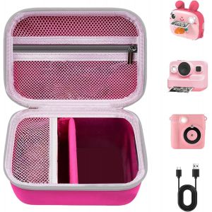 Housse Appareil Photo Enfant,Pochette Appareil Photo Enfant,Etui Appareil Photo Instantan&eacute; Enfant Compatible avec Gofunly Canon Globalcrown Greenkinder Greenkinder Miiulodi (Roses) - Neuf