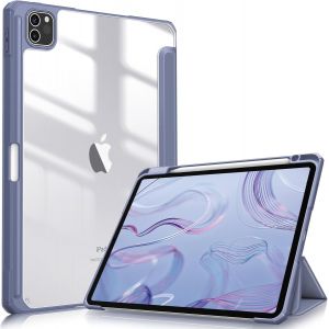 Coque Pour Ipad Pro 11 Pouces 2022/2021 / 2020/2018 (4e / 3e / 2e / 1e Génération) - [Rangement Stylet] Étui Transprent Clair Housse Antichoc, Gris Lavande - Neuf