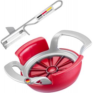Apple and Pear Cutter + Peeler,Set of 2,Stainless Steel/Aluminium/Plastic,Silver/Red,511122E6 - Neuf