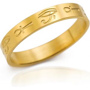 Trahoo-Bague Égyptienne ?il D'horus Avec Croix D'ankh Égyptienne Pour Homme - Bague Anti-Stress - Pour Mariage - Cadeau De Mariage Pour Femme - Neuf