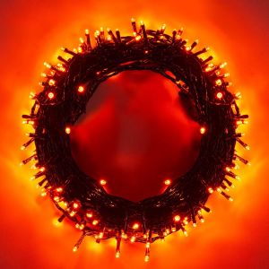 TIANYI-Halloween Guirlande Lumineuse Ext&eacute;rieure, 15M 120 LED Lumi&egrave;re de sapin de no&euml;l avec 8 Modes, &eacute;tanche IP44 pour Chambre Balcon, Jardin, Galustrade, No&euml;l, Int&eacute;rieur Ext&eacute;rieur D&eacute;coration, Orange - Neuf