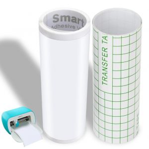 Rouleau De Film De Traceur Autocollant En Vinyle Intelligent Permanent Pour Cricut Joy,14 X 200 Cm,Blanc,Avec Film De Transfert Pour Traceur,Kit De Transfert Thermique Pour Bricolage T-Shirts, - Neuf