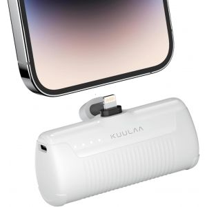 JGD-Mini Batterie Externe pour iPhone 4500mAh, Batterie Externe 12W PD Charge Rapide, Petite Baterie Externe Compatible avec iPhone 14/14 Pro Max/13 Pro/13/12/11/XS/XR/8/7/6 - Blanc - Neuf